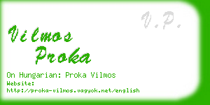 vilmos proka business card